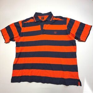 Paul & Shark Yachting Desert Polo Rugby Shirt‎ Men's L Made in Italy Orange Navy